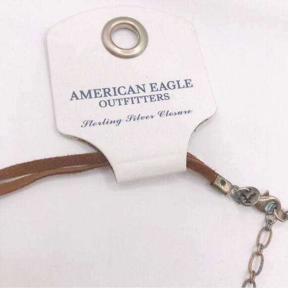 American Eagle Outfitters Silver and Brown Double-Strand Necklace - Picture 5 of 6